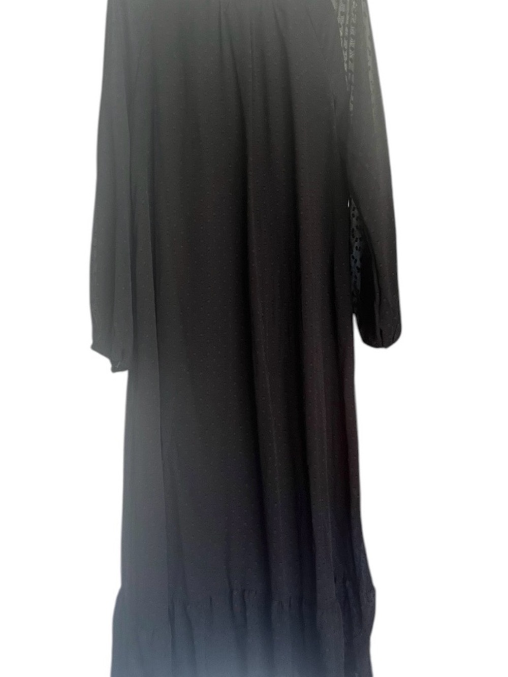 Classic Black Long Sleeve Maxi Dress - Brand Unspecified